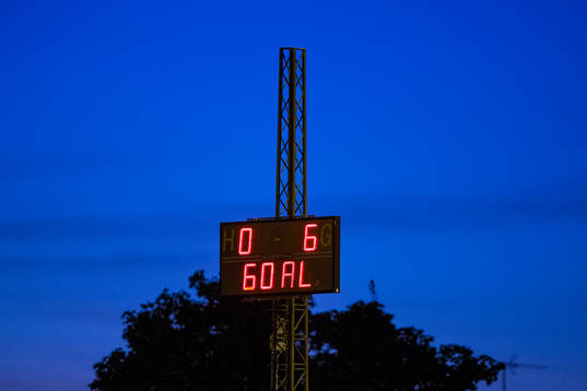 Måltavlan visar 0-6 och texten Goal