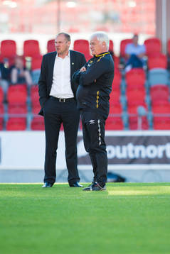 Elfsborgs manager Magnus Haglund och assisterande tränare