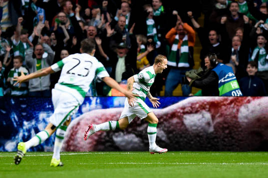 Celtics Leigh Griffiths jublar