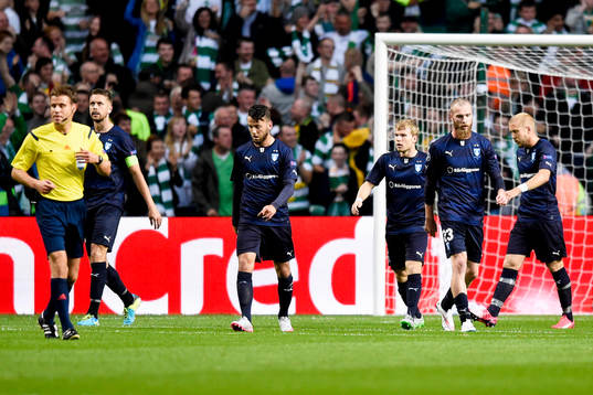 Malmö FFs Erdal Rakip, Oscar Lewicki, Jo Inge Berget och