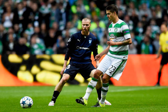 Celtics Mikael Lustig och Malmö FFs Jo Inge Berget
