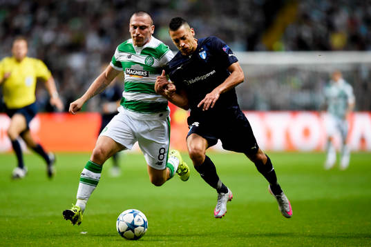 Malmö FFs Nikola Djurjic och Celtics Scott Brown