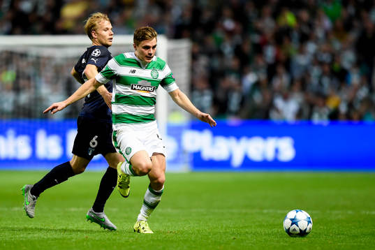 Celtics Stefan Johansen och Malmö FFs Oscar Lewicki