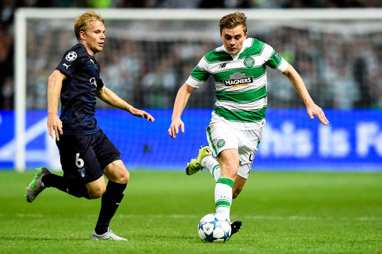 Malmö FFs Oscar Lewicki och Celtics Stefan Johansen