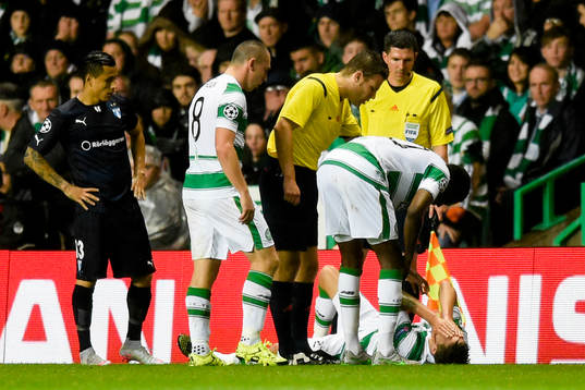 Celtics Mikael Lustig ligger skadad