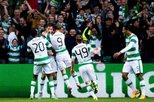 Celtics spelare jublar