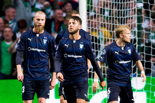 Malmö FFs Jo Inge Berget, Erdal Rakip och Oscar Lewicki