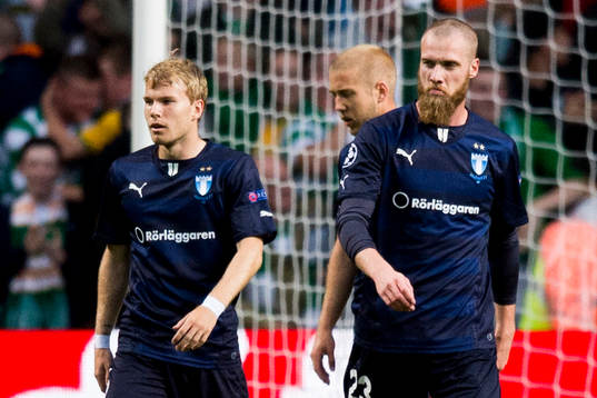 Malmö FFs Oscar Lewicki, Anton Tinnerholm och Jo Inge