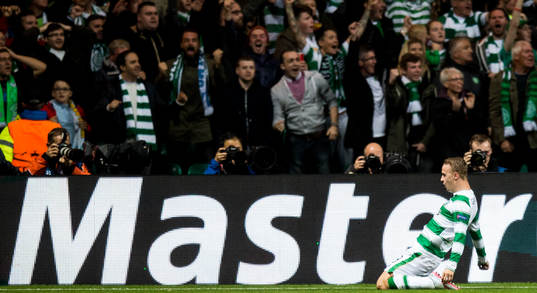 Celtics Leigh Griffiths jublar