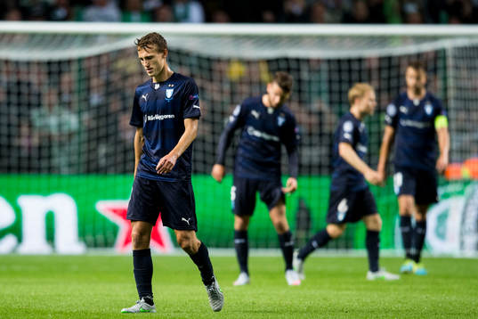Malmö FFs Magnus Wolff Eikrem deppar