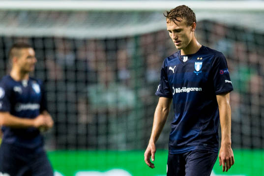 Malmö FFs Magnus Wolff Eikrem deppar