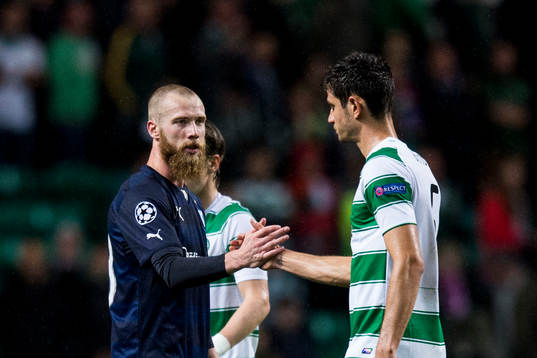 Malmö FFs Jo Inge Berget och Celtics Nir Biton