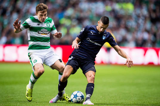 Celtics James Forrest och Malmö FFs Nikola Djurjic