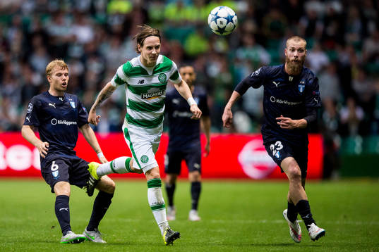 Malmö FFs Oscar Lewicki och Jo Inge Berget och Celtics