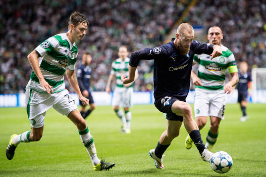 Celtics Mikael Lustig och Malmö FFs Jo Inge Berget