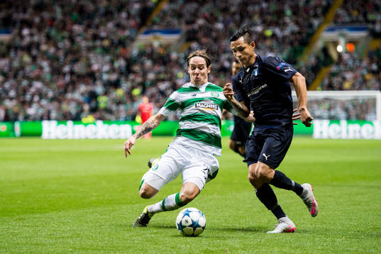 Celtics Stefan Johansen och Malmö FFs Yoshimar Yotún