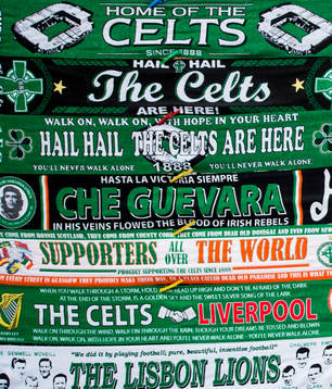Celtic halsdukar till salu utanför Celtic Park