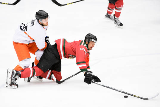 Sheffield Steelers Robert Dowd och Frölundas Nicklas Lasu