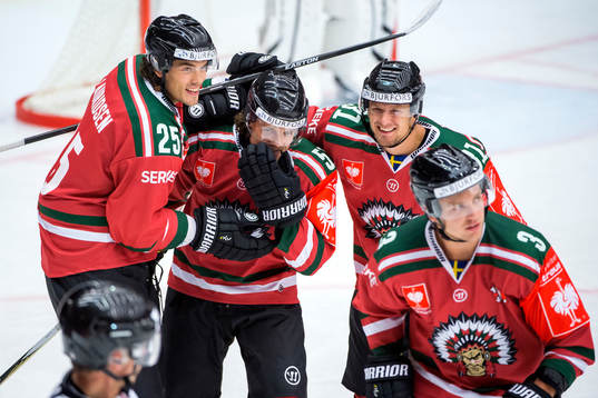 Frölundas Oliver Lauridsen, Mats Rosseli Olsen och Nicklas
