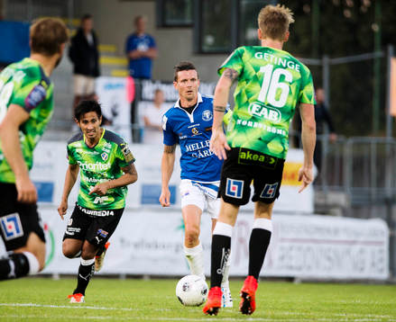 Trelleborgs Kristian Haynes oh Halmstads Antonio Rojas och