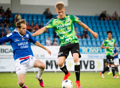 Halmstads Eric Smith och Trelleborgs Zoran Jovanovic