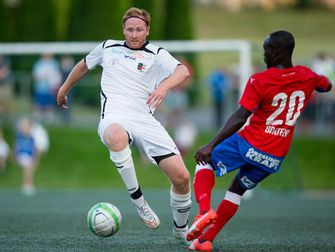 Lundens Olle Sjöberg mot Helsingborgs Emmanuel Boateng