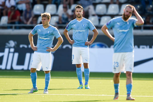 Malmö FFs Oscar Lewicki, Kari Arnason och Jo Inge Berget