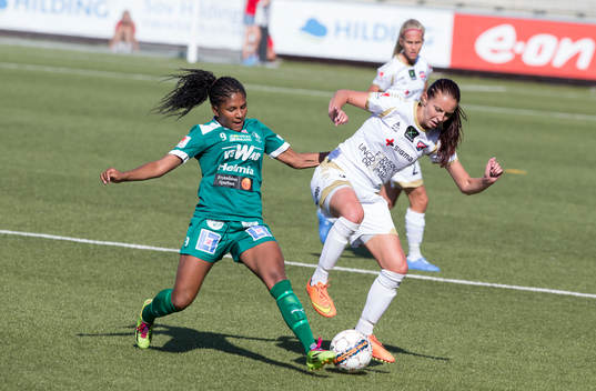 Rosengårds Malin Gunnarsson och Mallbackens Madelen Janogy