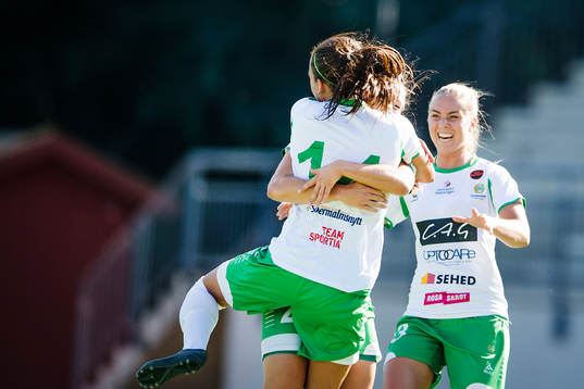 Hammarbys spelare jublar