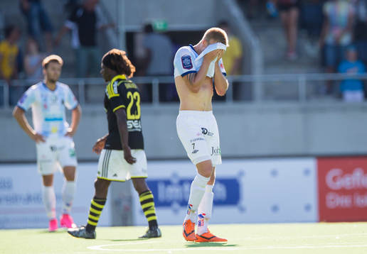 Gefles Robin Nilsson ser deppig ut