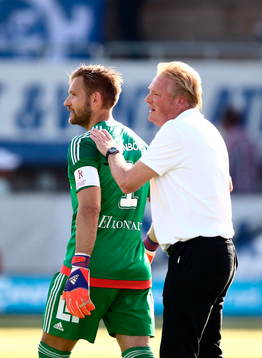 IFK Göteborgs målvakt John Alvbåge och tränare Jörgen
