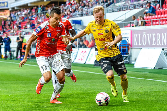 Kalmars Emin Nouri och Elfsborgs Simon Lundevall