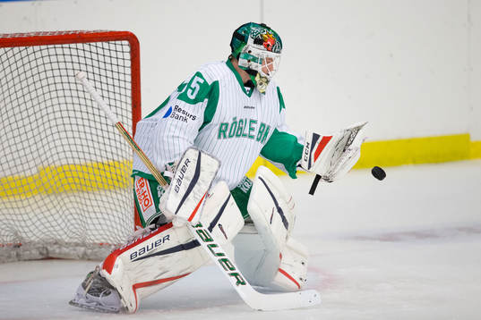 Rögle hockey målvakt Oscar Dansk