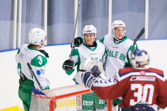 Rögle hockeys Almen Bibic, Ludvig Elvenes och Jens