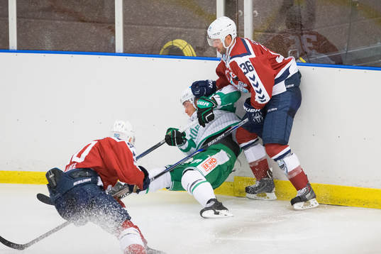 Hamburg Freezers Mathieu Roy trycker till Rögle hockeys