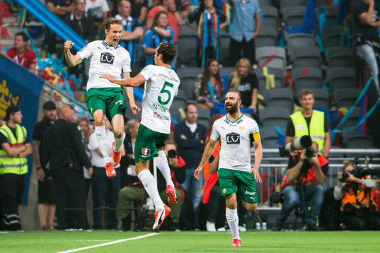 Hammarbys Fredrik Torsteinbö gör 1-0 för Hammarby och