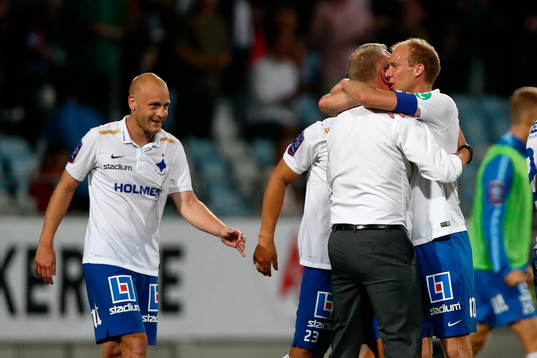 Norrköpings Daniel Sjölund, tränare Jan Andersson och