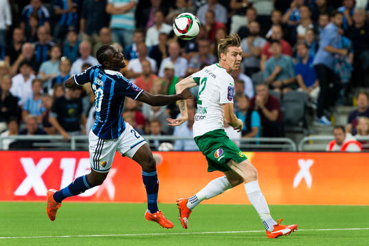 Djurgårdens Sam Johnson och Hammarbys Birkir Már
