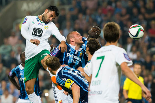 Hammarbys Imad Khalili med en nick