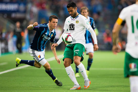 Djurgårdens Kerim Mrabti och Hammarbys Imad Khalili