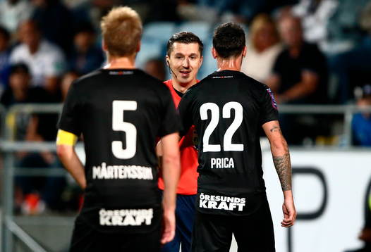 Dmare Bojan Panzic med Helsingborgs Rade Prica