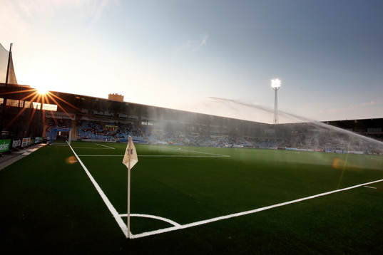 Nya Parken innan fotbollsmatchen i Allsvenskan mellan