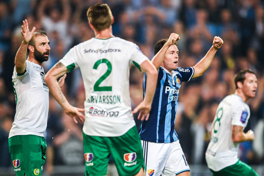 Hammarbys Kennedy Bakircioglu och Djurgårdens Kerim Mrabti