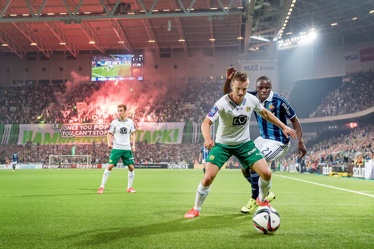 Hammarbys Mats Solheim och Djurgårdens Nyasha Mushekwi