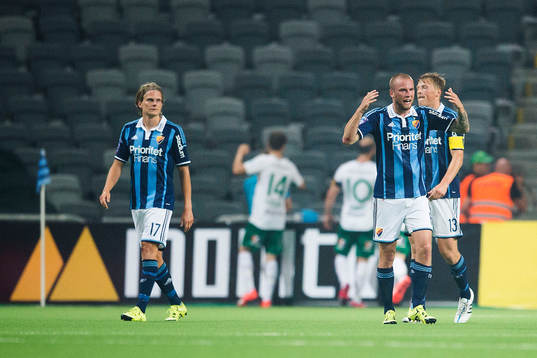 Djurgårdens Tim Björkström, Alexander Faltsetas och Emil