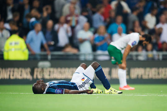 Djurgårdens Nyasha Mushekwi deppar