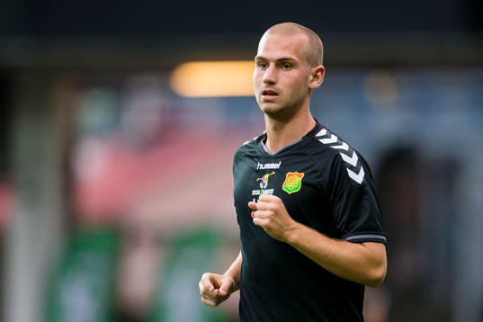 GAIS Sebastian Starke Hedlund innan fotbollsmatchen i