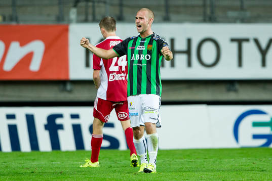 GAIS Sebastian Starke Hedlund jublar