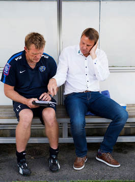 Falkenbergs målvaktstränare Leif Troedsson och tränare
