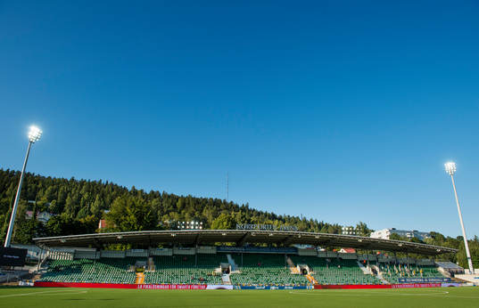 Norrporten arena innan fotbollsmatchen i Allsvenskan mellan
